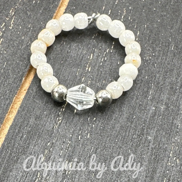 Alquimia by Ady White Beaded Ring - Picture 1 of 3
